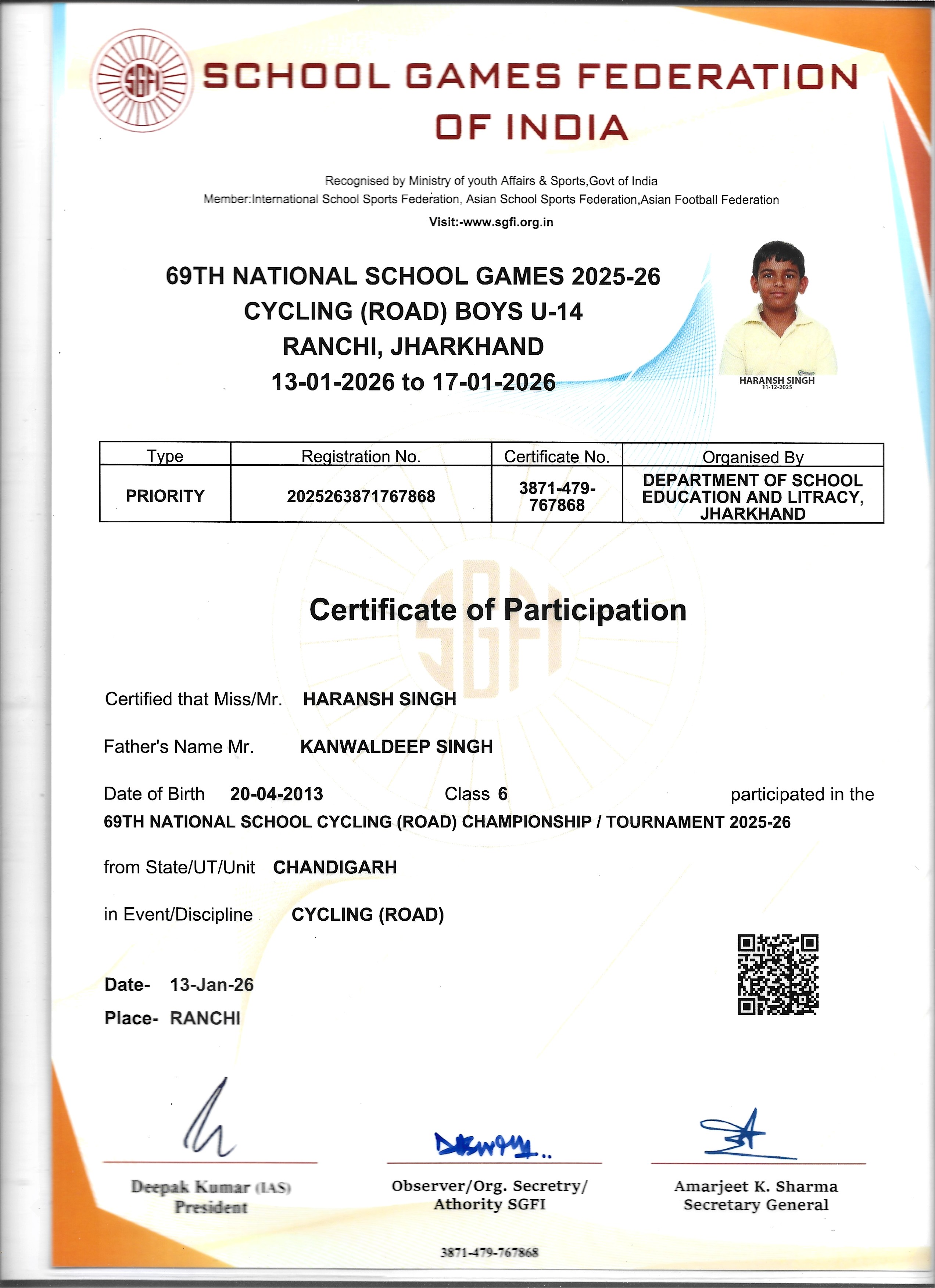 Certificate